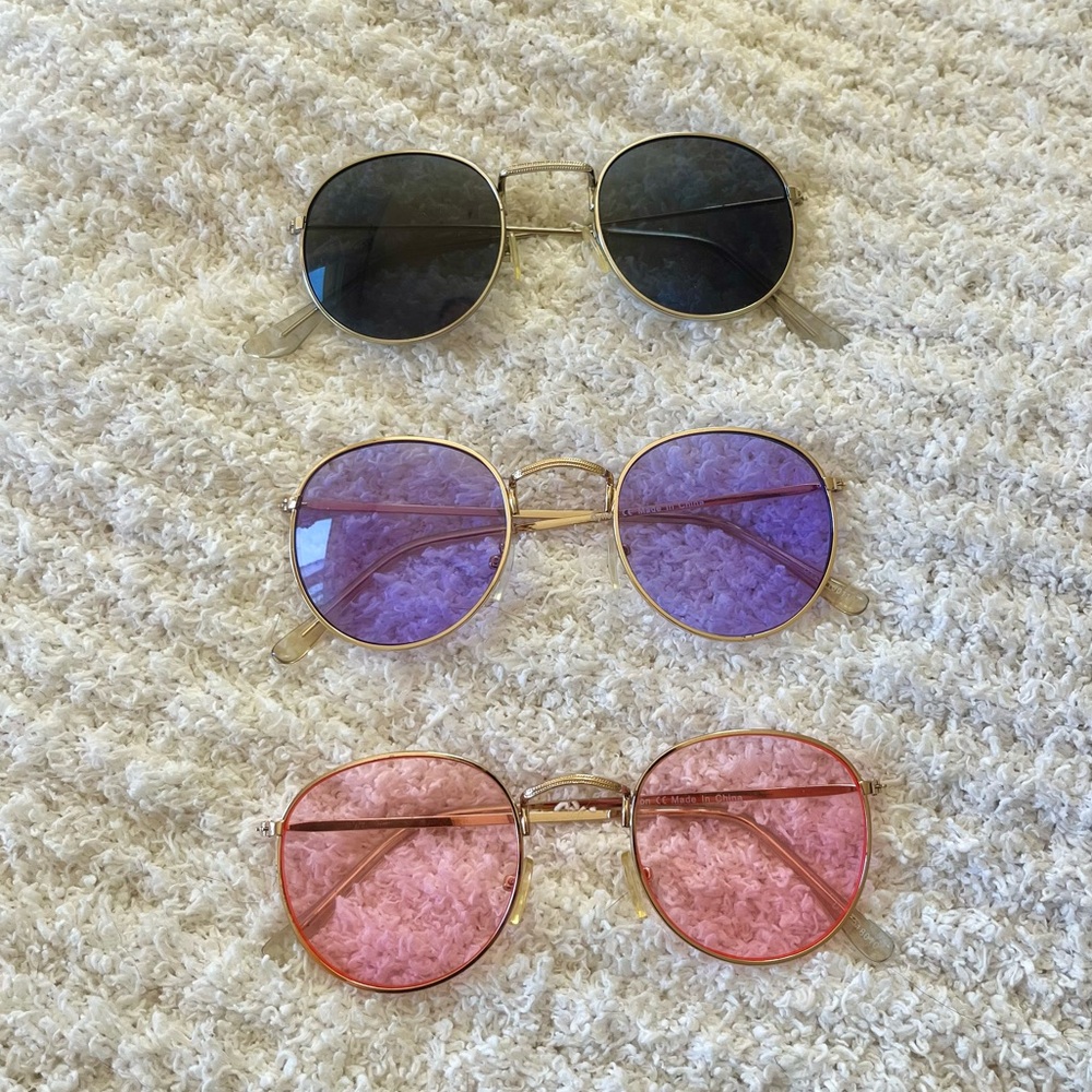 Three round sunglasses